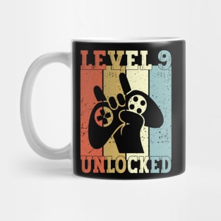 Level 9 Unlocked Video Gamer 9 Years Old 9th Birthday Level Unlocked Mug